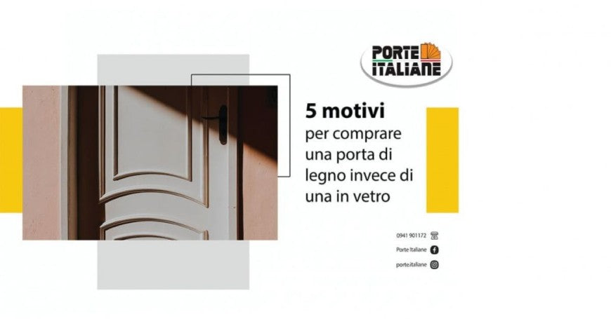 5 motivi per comprare una porta di legno invece di una in vetro