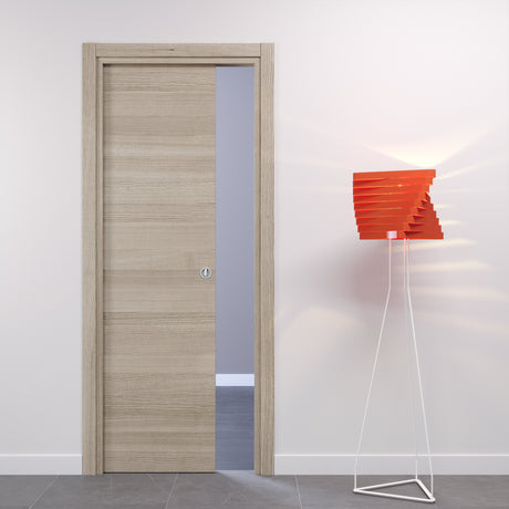 Sliding Pocket Door in Horizontal Durmast