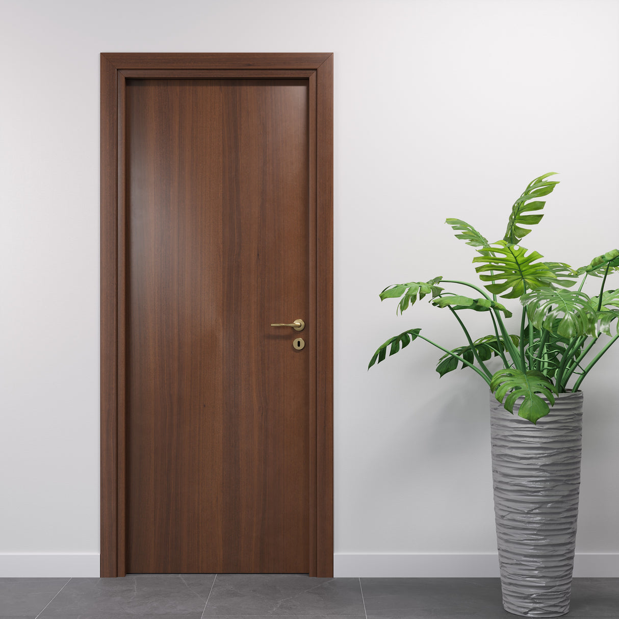 Laminated Hinged Door in National Walnut