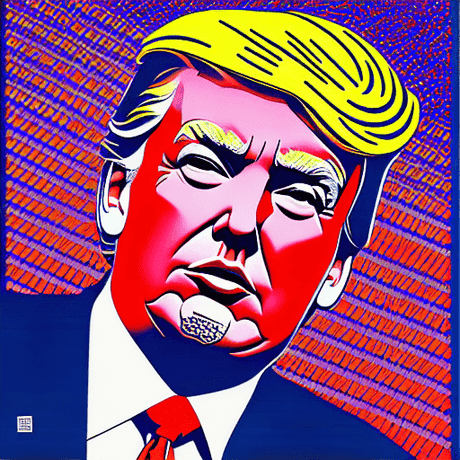 quadro pop art donald trump