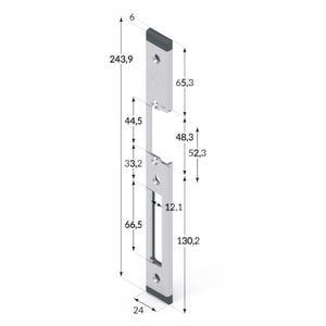 Incontro Elettrico per Porte Interne in Legno - 166FLSX